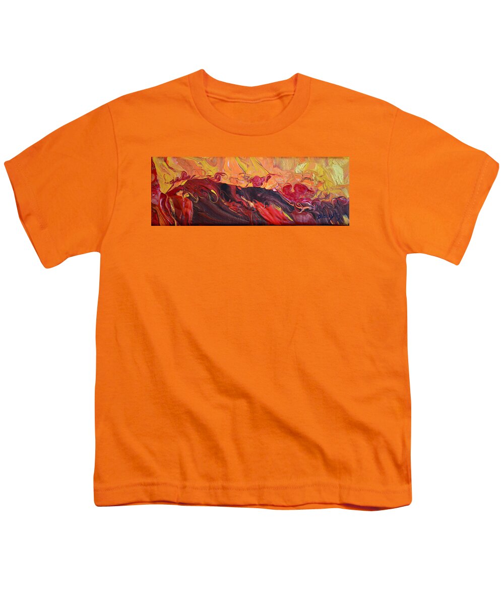 Modern Youth T-Shirt featuring the painting Hell-bent by Donna Blackhall
