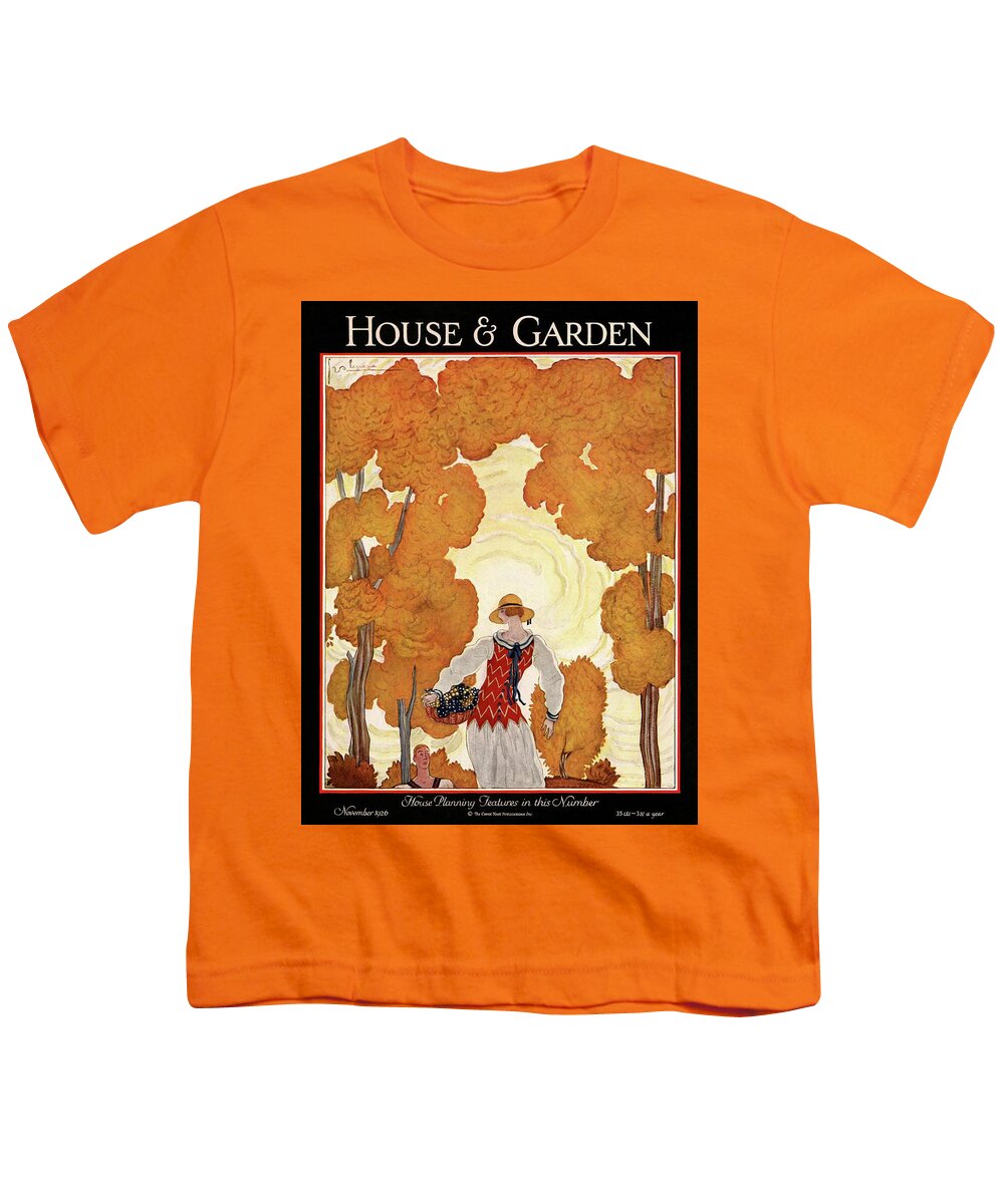 House And Garden Youth T-Shirt featuring the photograph House And Garden House Planning Number Cover by Georges Lepape