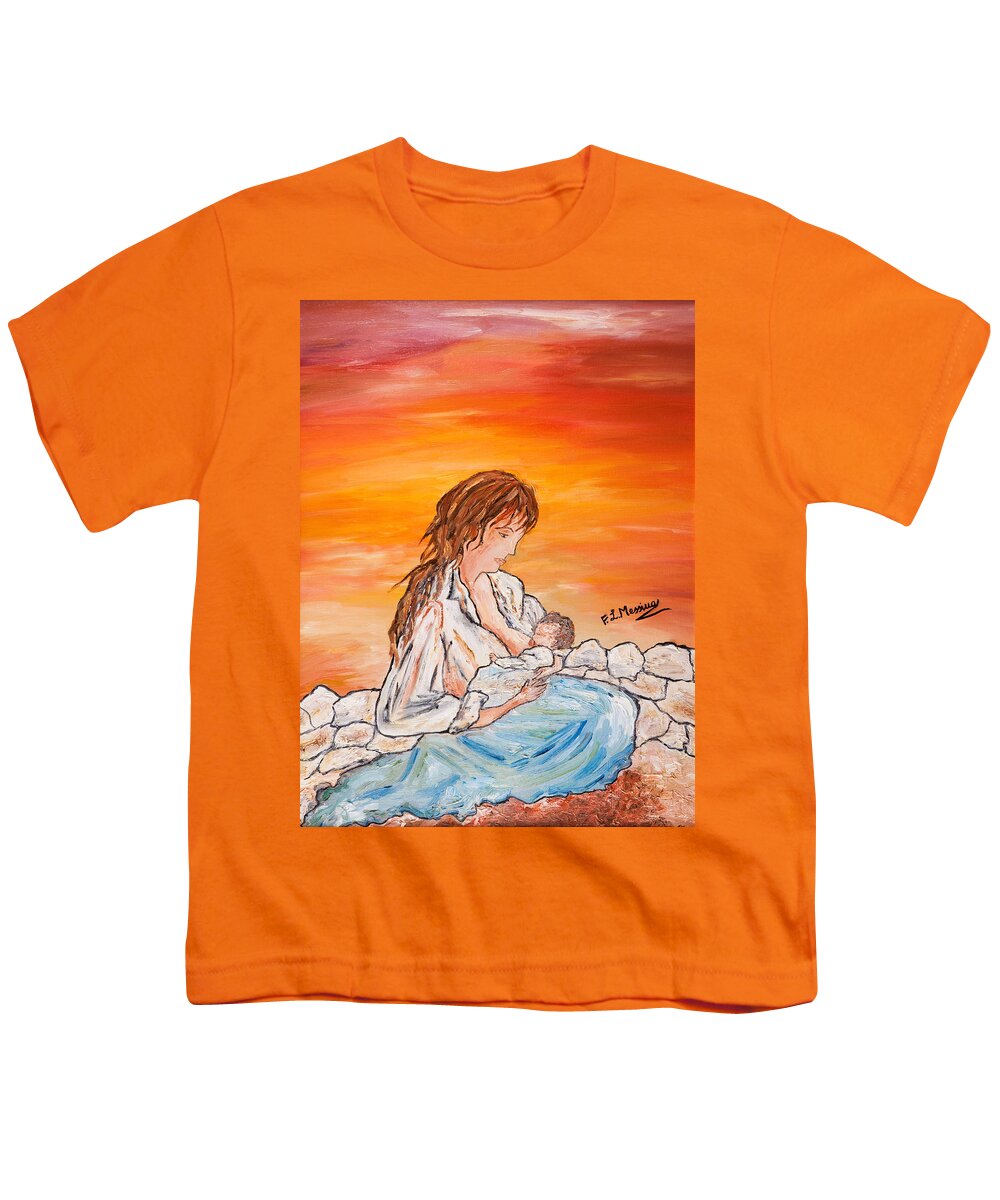 Loredana Messina Youth T-Shirt featuring the painting Legame continuo by Loredana Messina