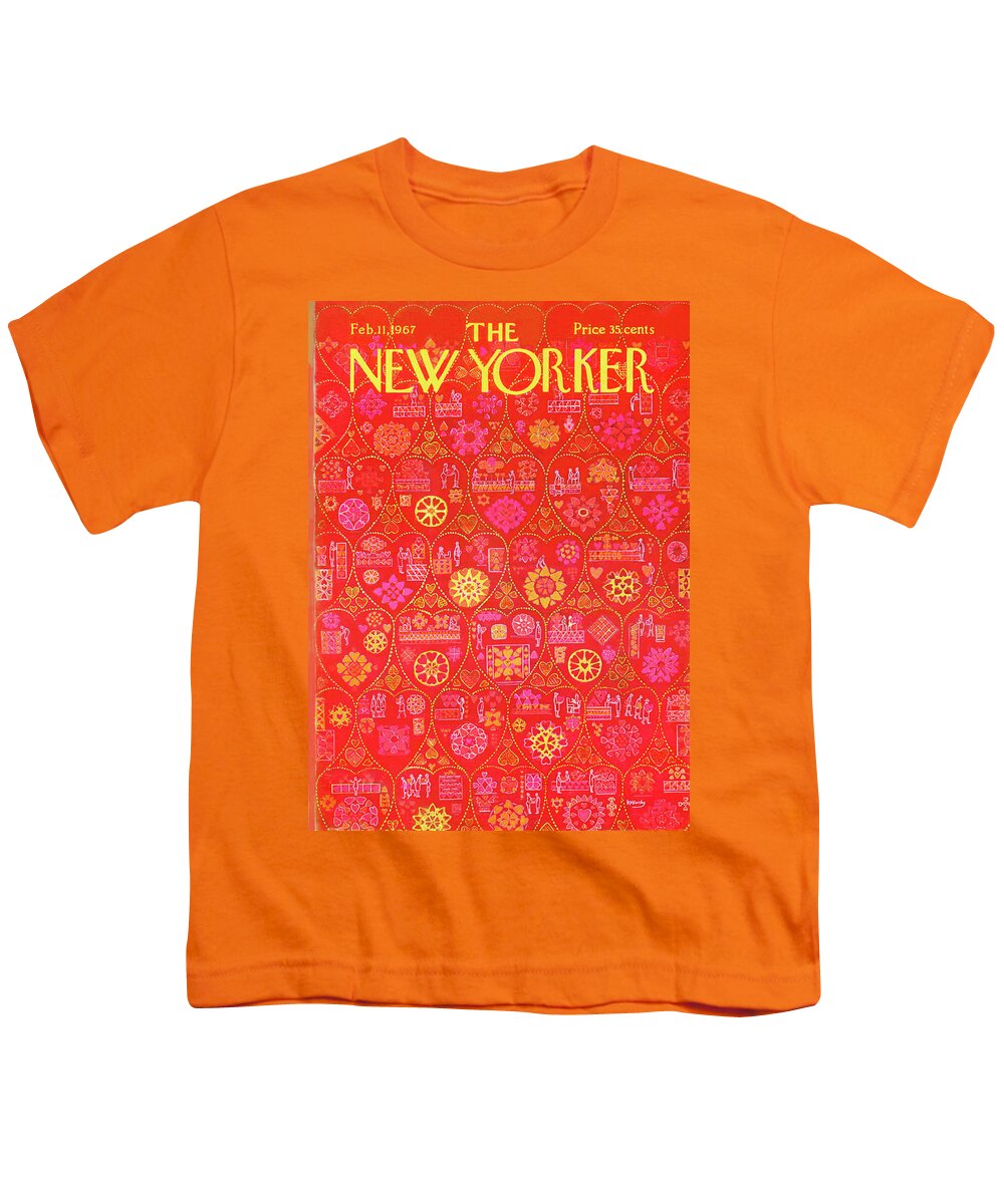 Holiday Youth T-Shirt featuring the painting New Yorker February 11th, 1967 by Anatol Kovarsky