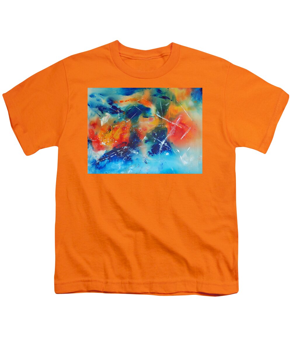 Abstract Youth T-Shirt featuring the painting Ode to Transparency by Dick Richards