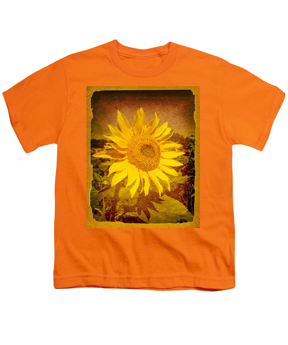 Flower Youth T-Shirt featuring the photograph Of Sunflowers Past by Bob Orsillo
