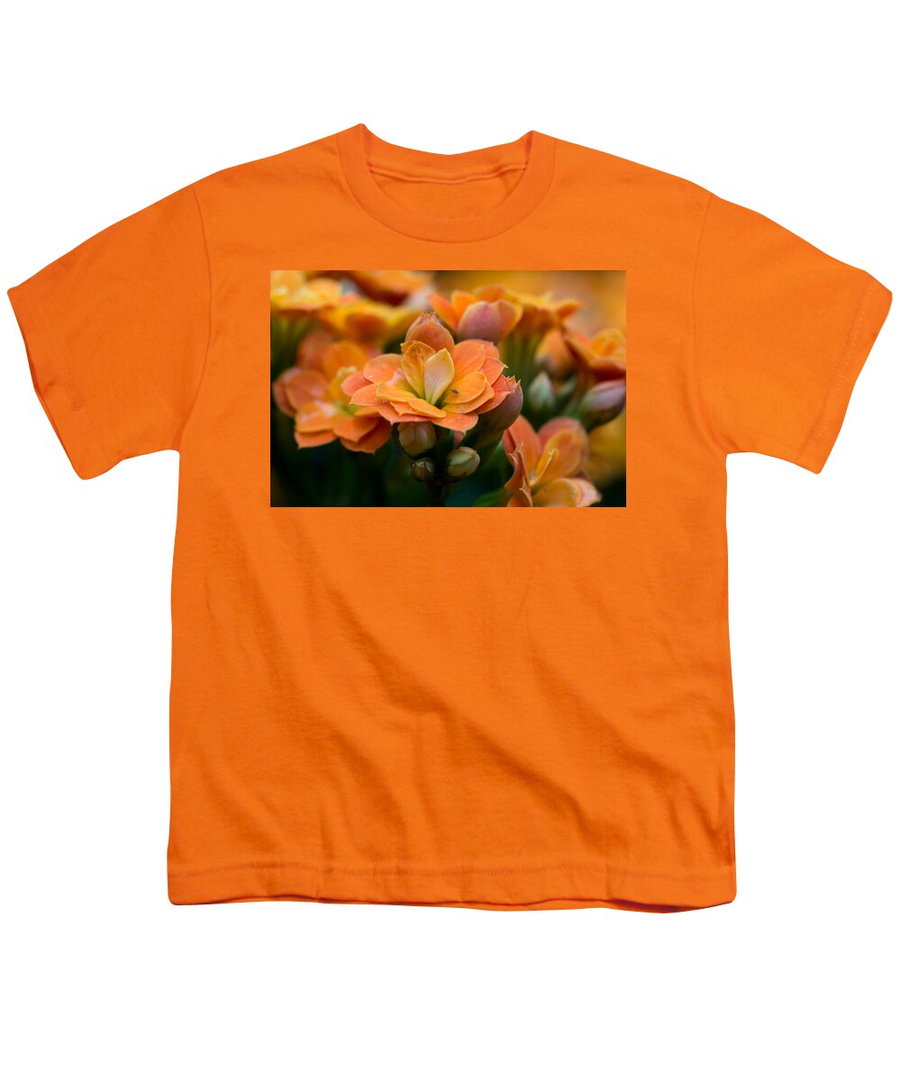 Tropical Youth T-Shirt featuring the photograph Orange kalanchoe with company by Eti Reid