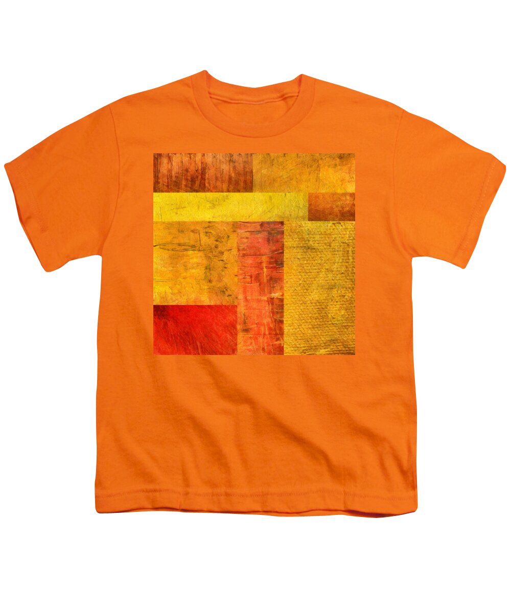Orande Youth T-Shirt featuring the painting Orange Study No. 1 by Michelle Calkins