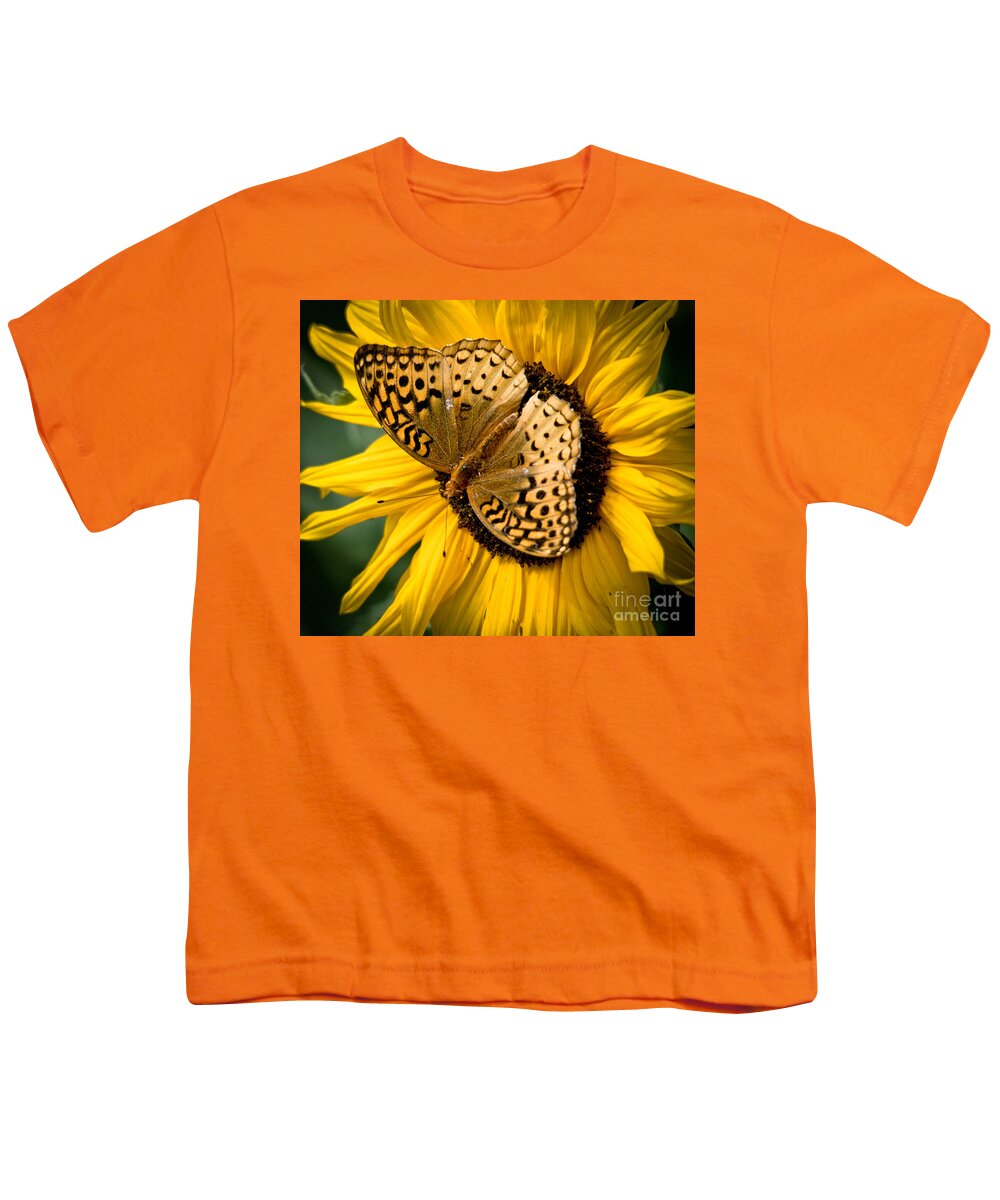 Sunflower Youth T-Shirt featuring the photograph Perfect Center by Cheryl Baxter