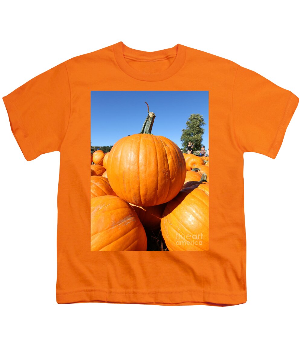 Pumpkin Youth T-Shirt featuring the photograph Picked Pumpkin by Diana Sainz by Diana Raquel Sainz