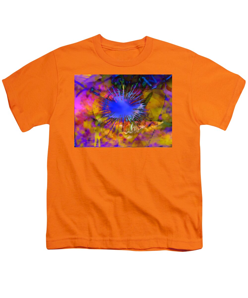 Abstract Youth T-Shirt featuring the digital art Psychodelicate Abstract by Cathy Anderson
