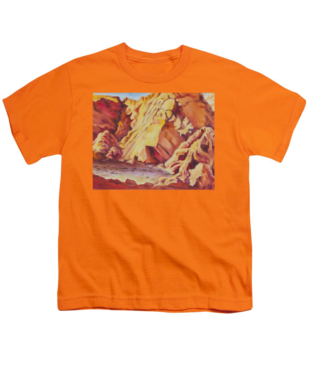 Southwest Rock Formation Youth T-Shirt featuring the painting Red Rocks by Michele Myers