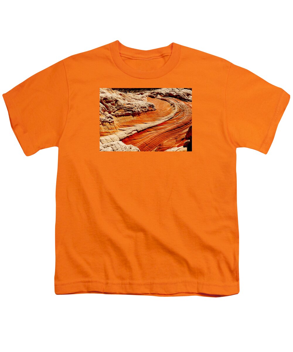 Sandstone Youth T-Shirt featuring the photograph Sandstone Highway by Alan Socolik