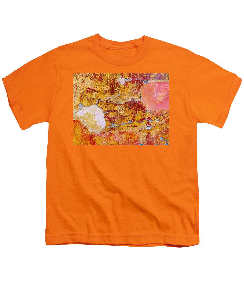 Texture Youth T-Shirt featuring the digital art Wall Abstract 3 by Maria Huntley
