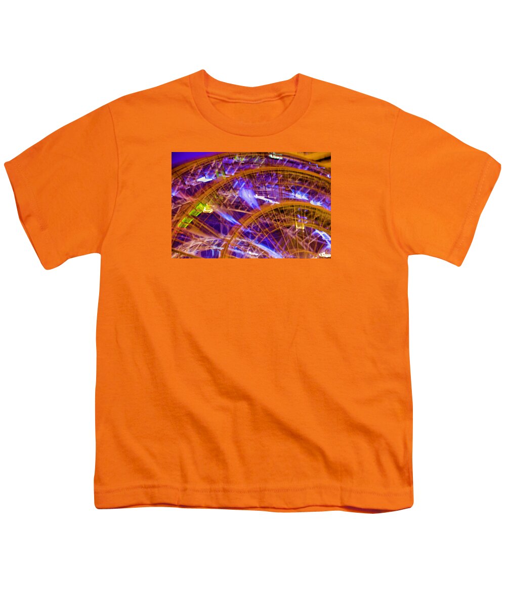 Abstract Youth T-Shirt featuring the photograph Wheels by Michael Nowotny