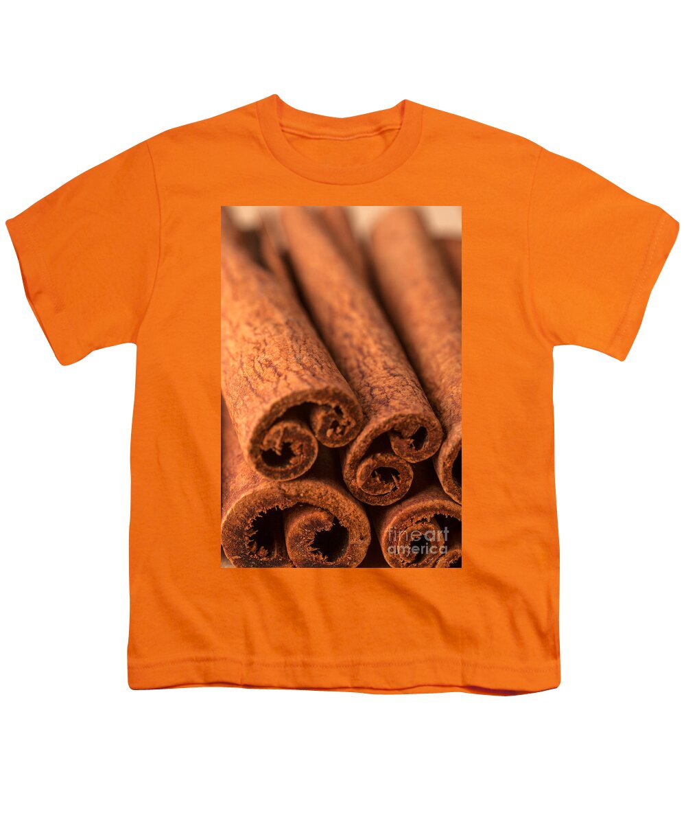 Cinnamon Youth T-Shirt featuring the photograph Whole Cinnamon Sticks by Iris Richardson