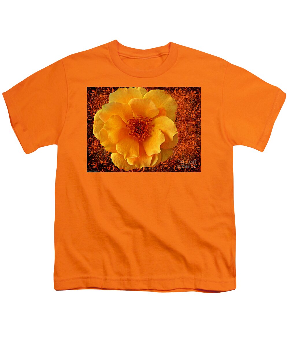 Flower Youth T-Shirt featuring the photograph Yellow Rose 7 by Debbie Portwood