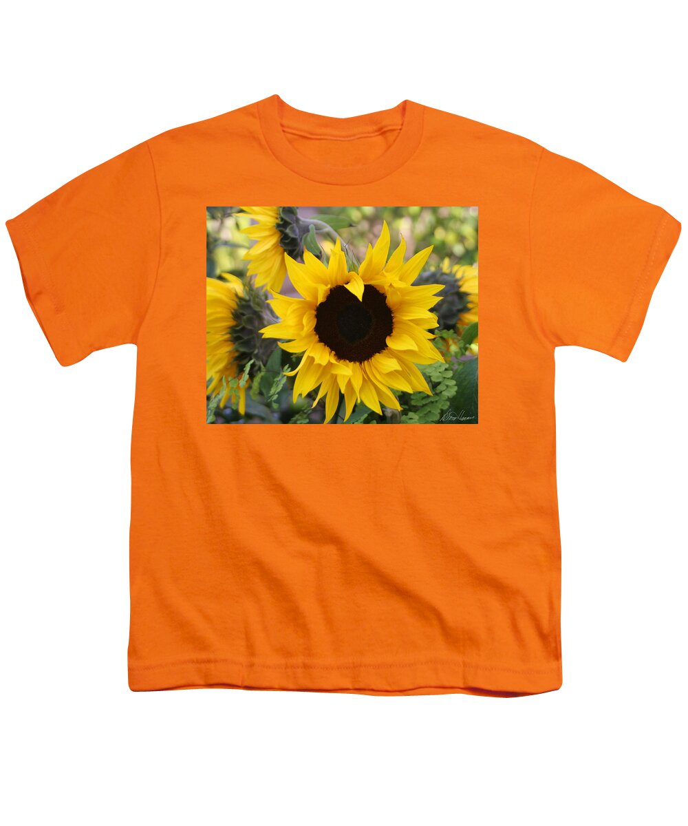 Sunflowers Youth T-Shirt featuring the photograph Sunflowers #1 by Diana Haronis