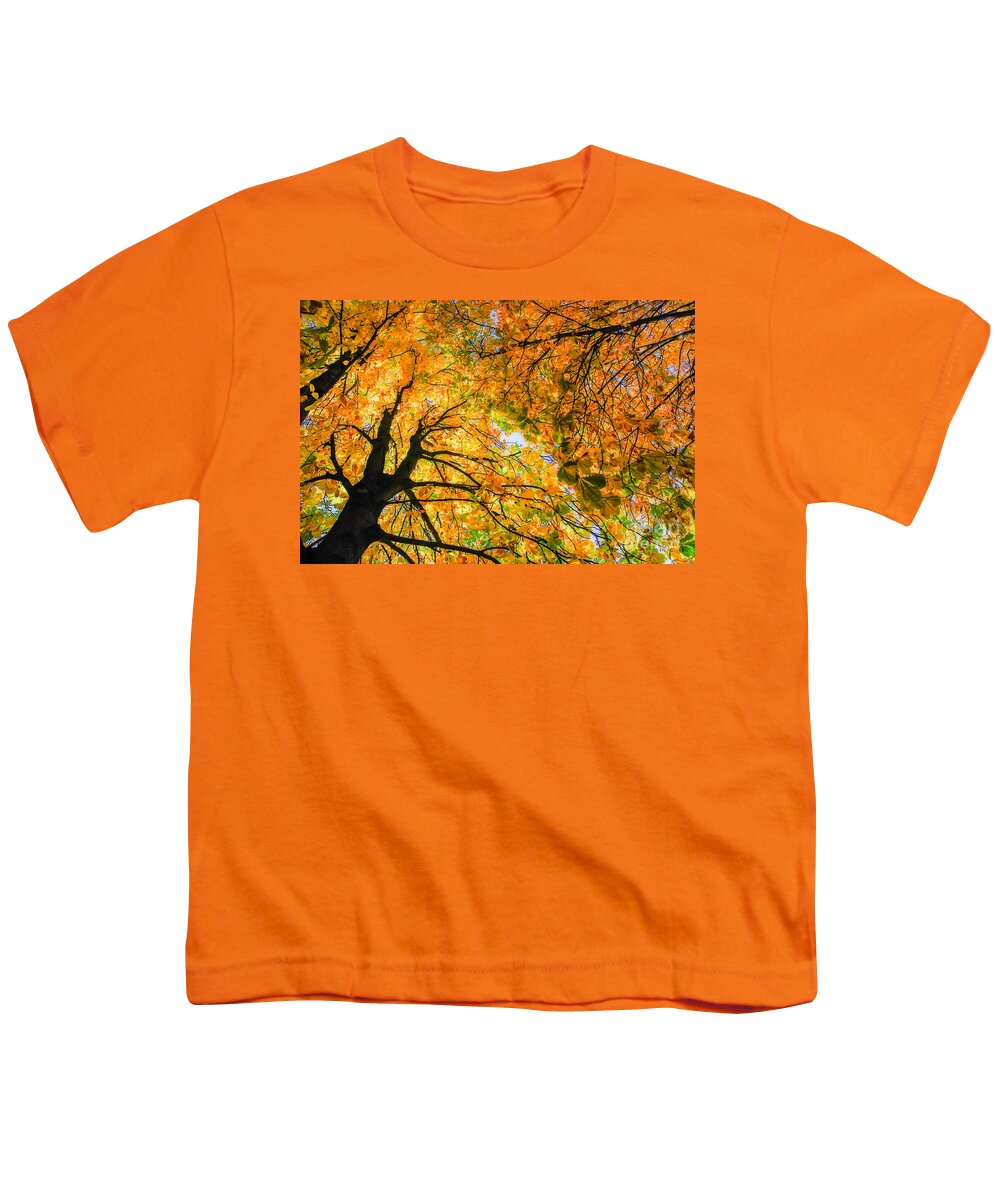Orange Youth T-Shirt featuring the photograph Autumn Sky by Hannes Cmarits