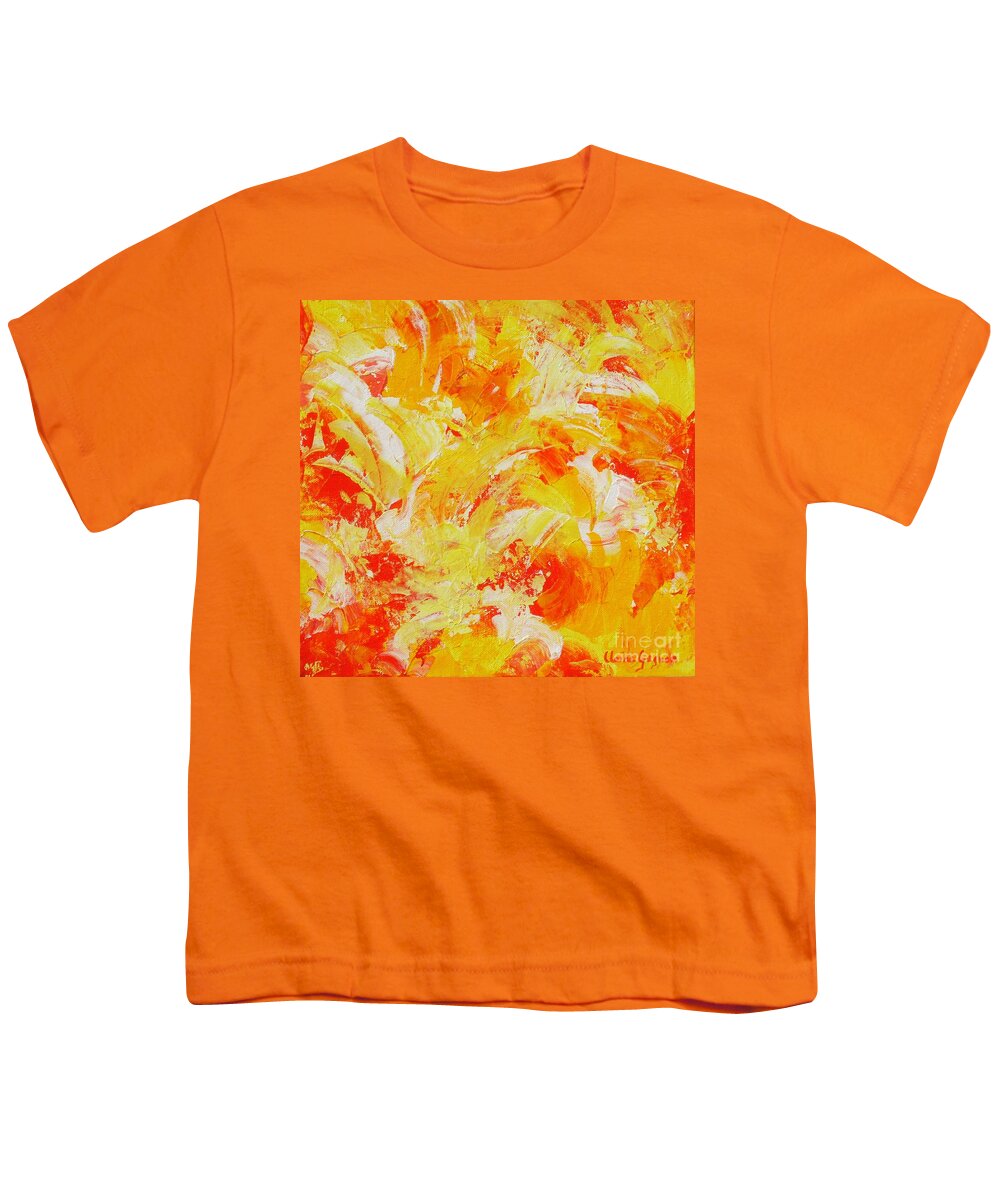 Abstract Youth T-Shirt featuring the painting Delicious by Claire Gagnon