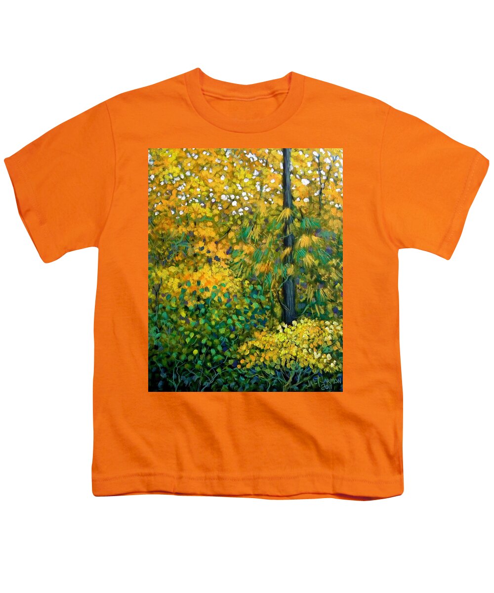 Landscape Youth T-Shirt featuring the painting Southern Woods by Jeanette Jarmon