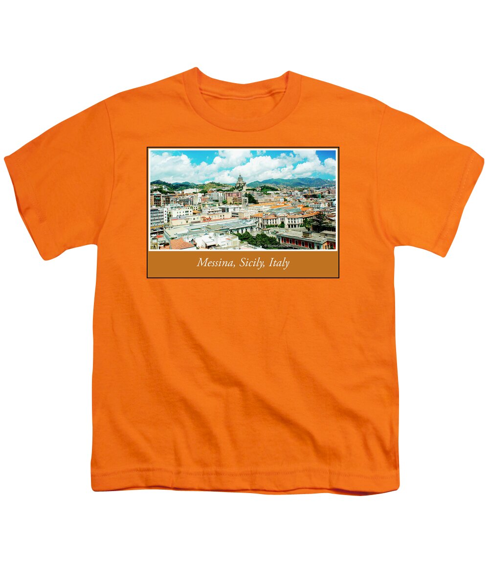 Cityscape, Town of Messina, Sicily, Italy #1 Youth T-Shirt by A