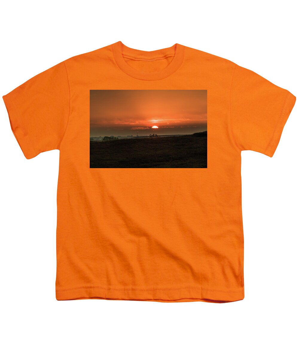 Jay Stockhaus Youth T-Shirt featuring the photograph Kansas Sunrise #1 by Jay Stockhaus