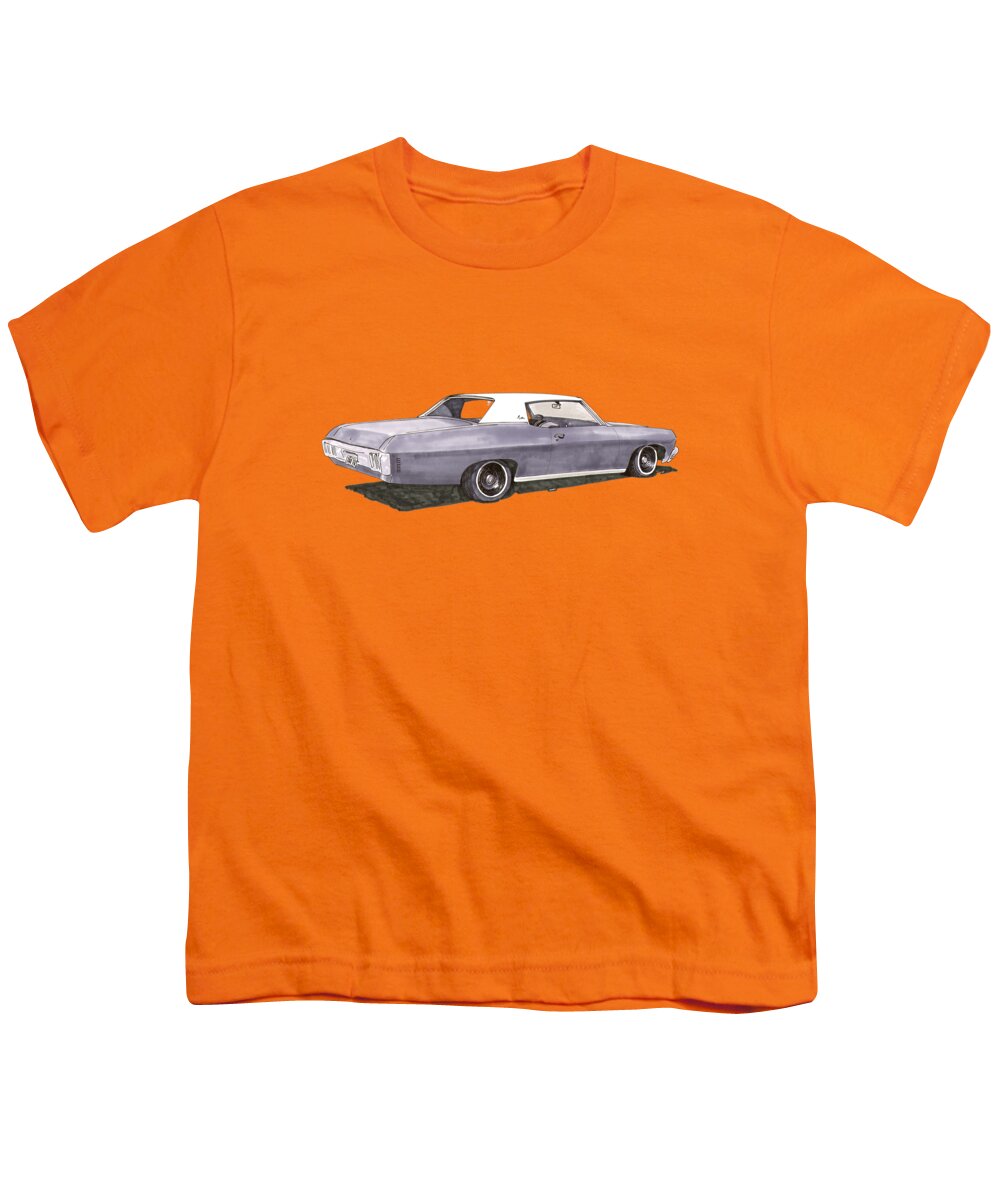 Your 1970 Chevrolet On A Tee Shirt Youth T-Shirt featuring the painting Chevrolet Impala by Jack Pumphrey