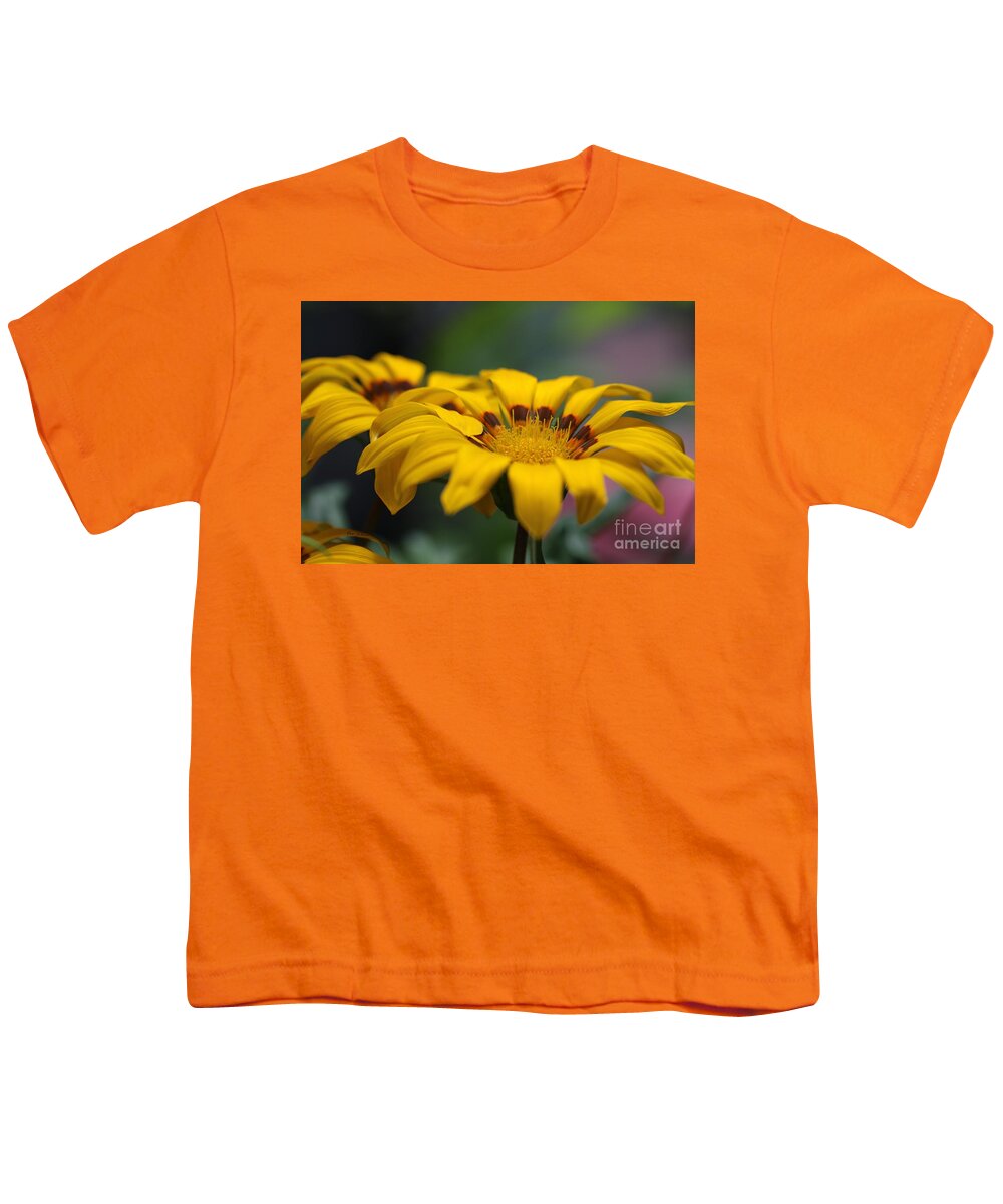 Flower Youth T-Shirt featuring the photograph Double Yellow #2 by Yumi Johnson
