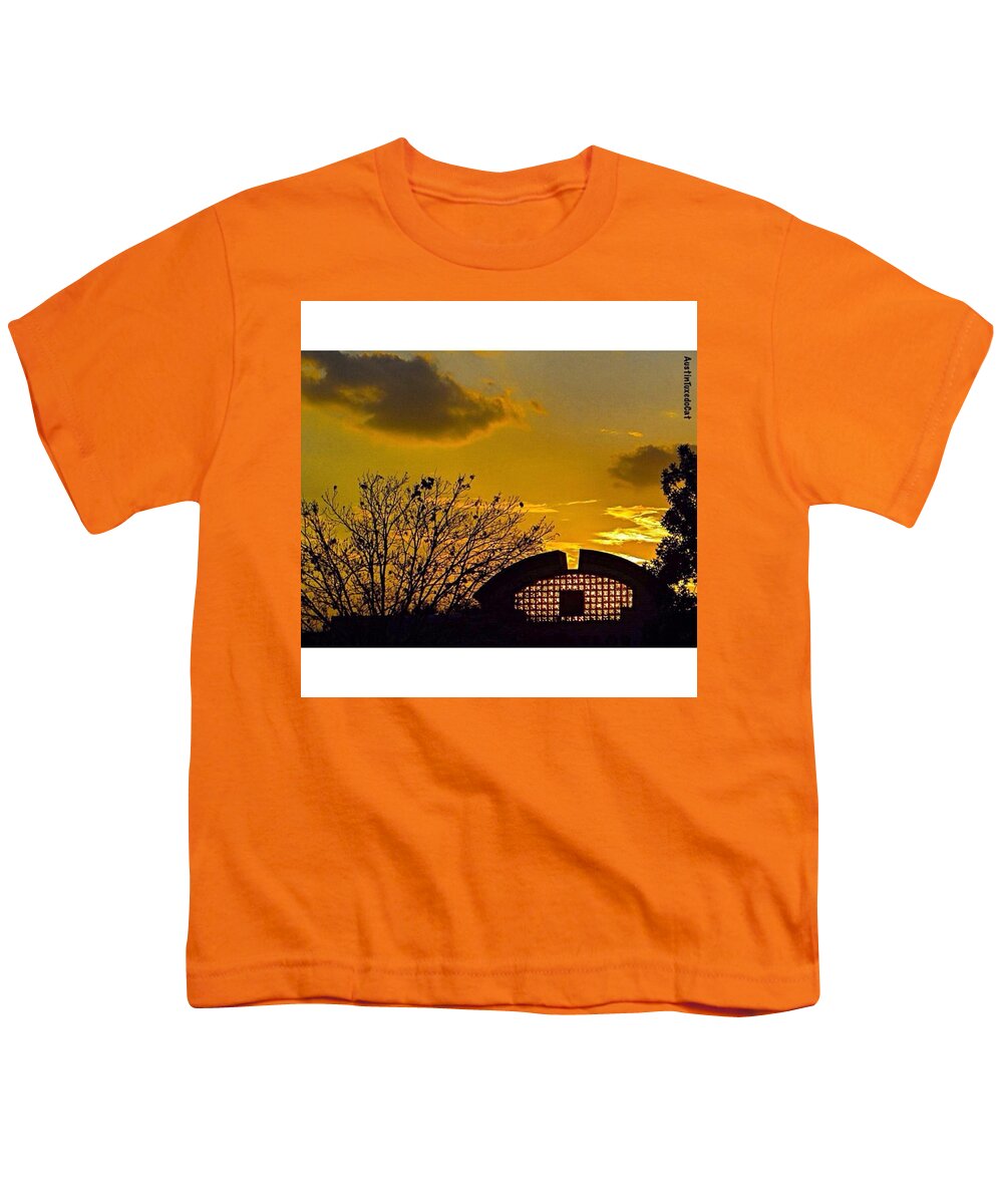 Beautiful Youth T-Shirt featuring the photograph #beautiful #texas #sunset Last #night by Austin Tuxedo Cat