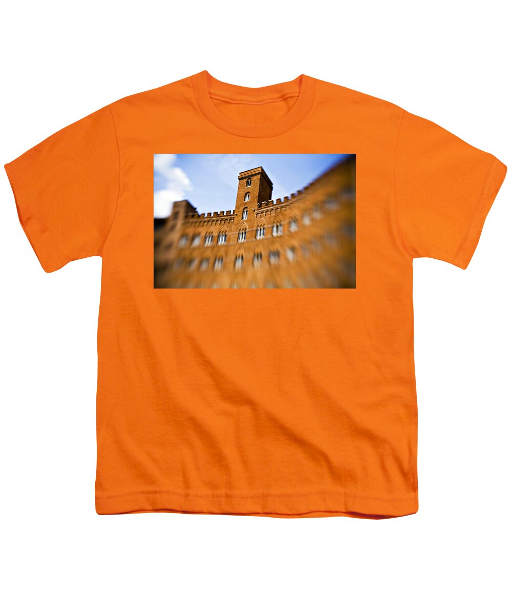 Piazza Del Campo Youth T-Shirt featuring the photograph Campo of Siena tuscany Italy by Marilyn Hunt