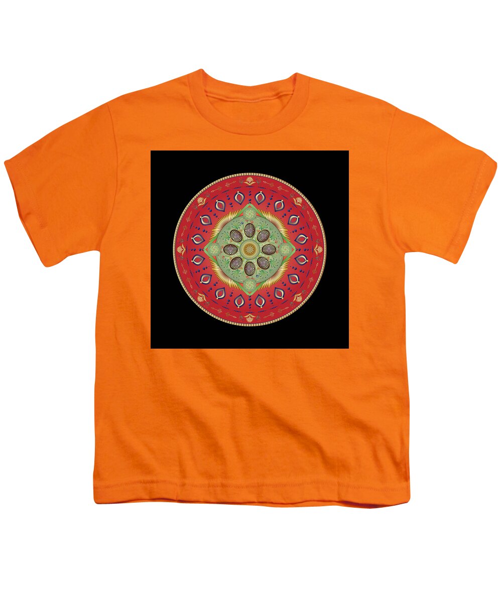 Abstract Youth T-Shirt featuring the digital art Circulosity No 3160 by Alan Bennington