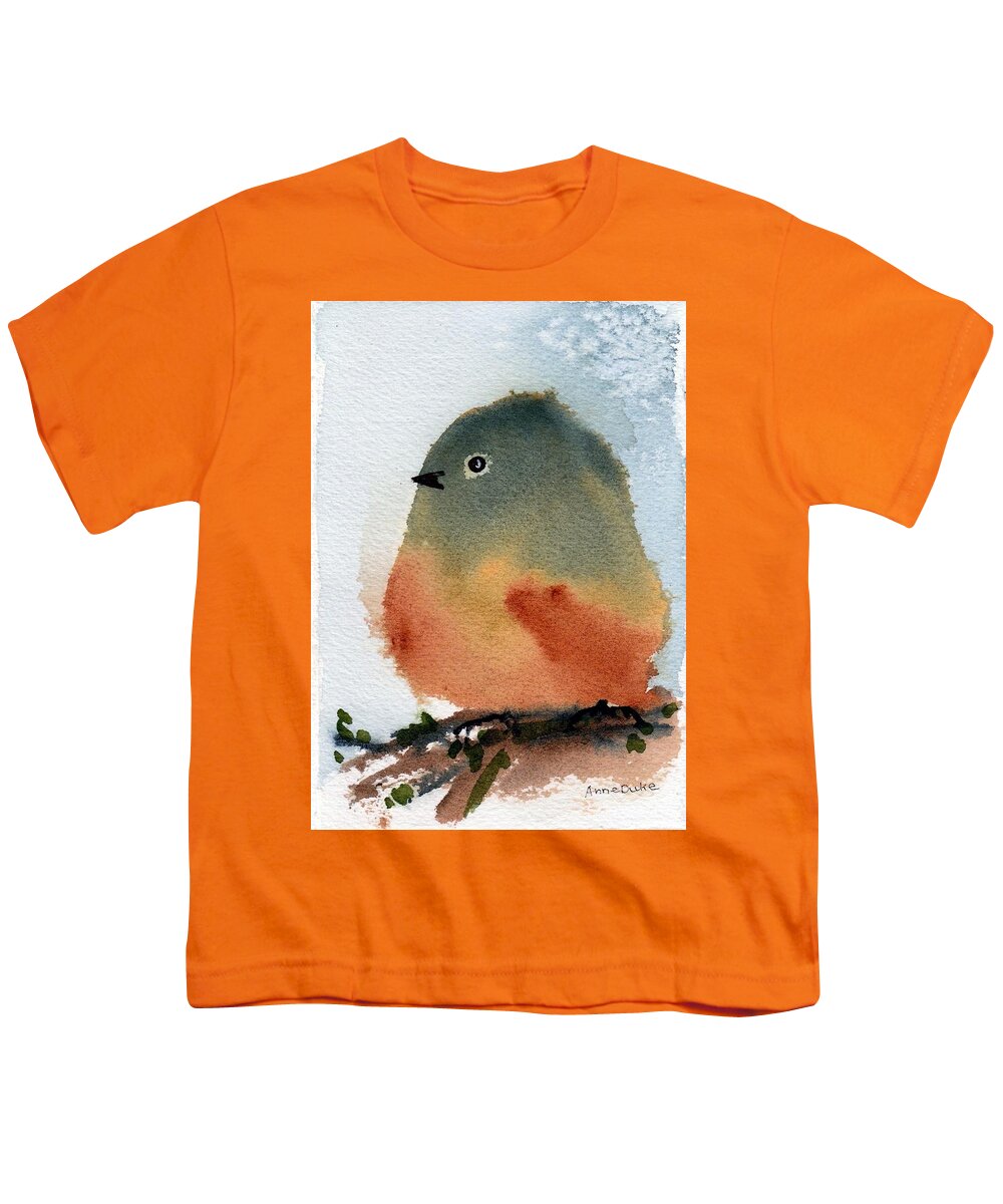 Birds Youth T-Shirt featuring the painting Considering by Anne Duke