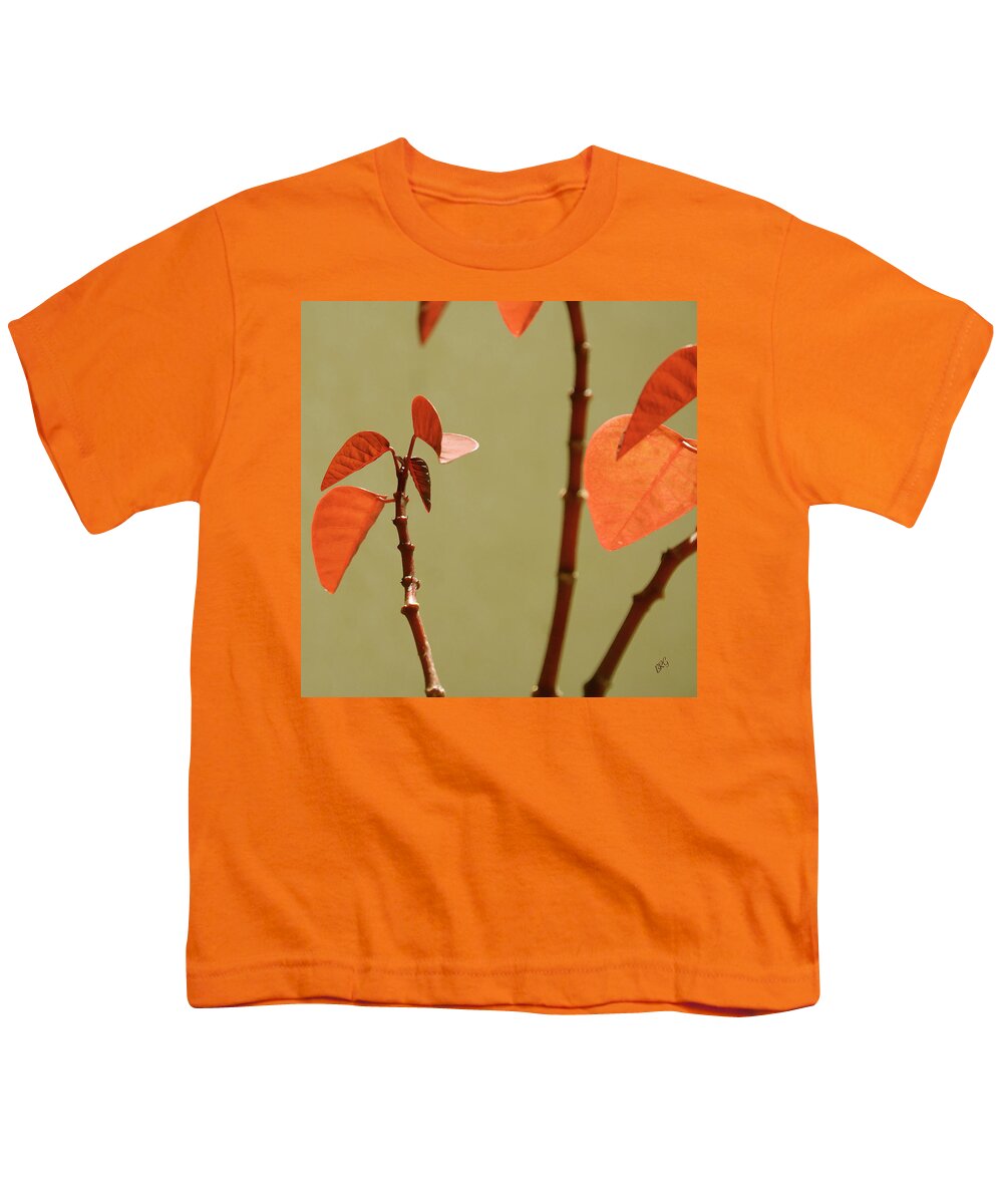 Orange Leaves Youth T-Shirt featuring the photograph Copper Plant 2 by Ben and Raisa Gertsberg