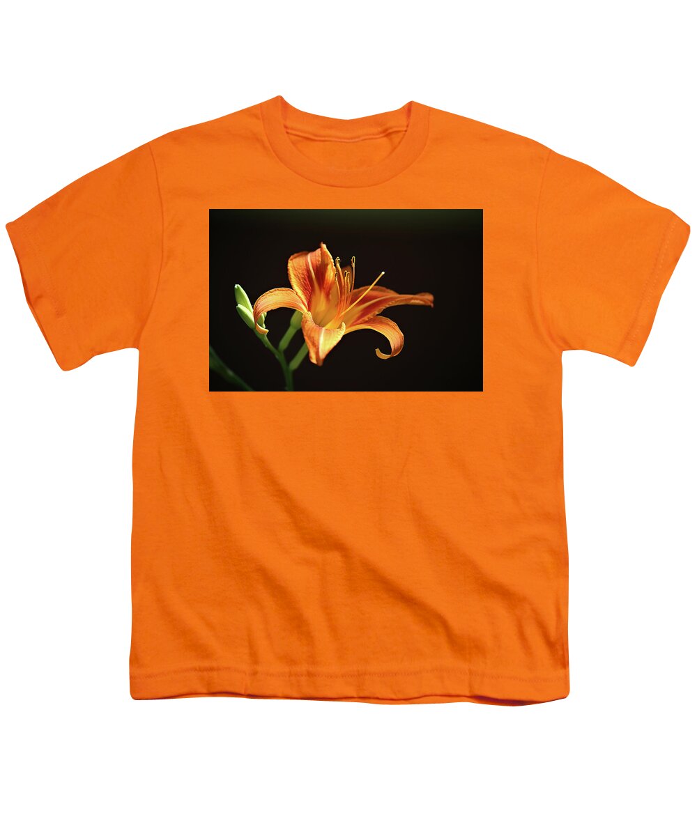 Lilies Youth T-Shirt featuring the photograph Day Lily by Theresa Campbell