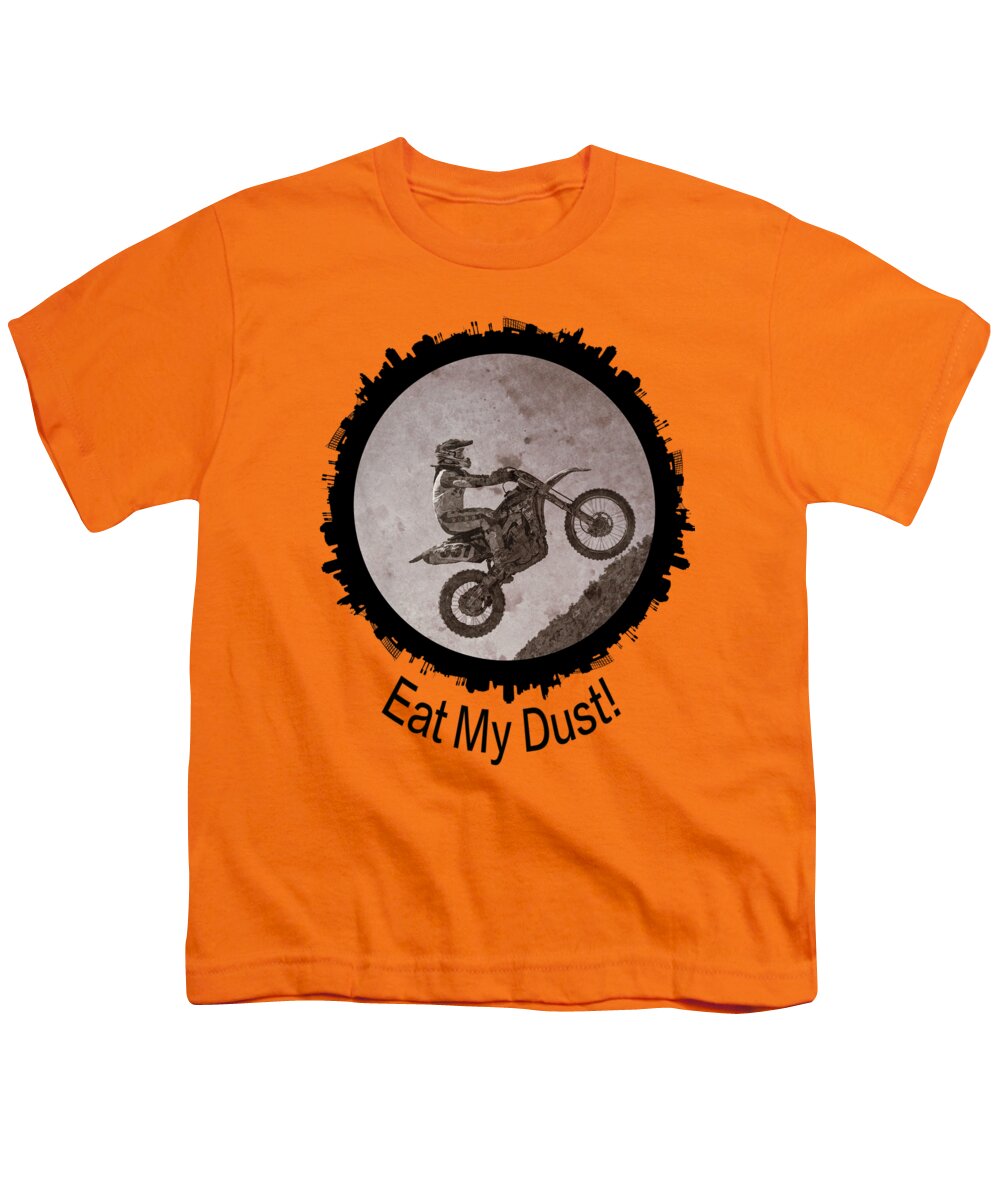 Action Youth T-Shirt featuring the digital art Eat My Dust by OLena Art