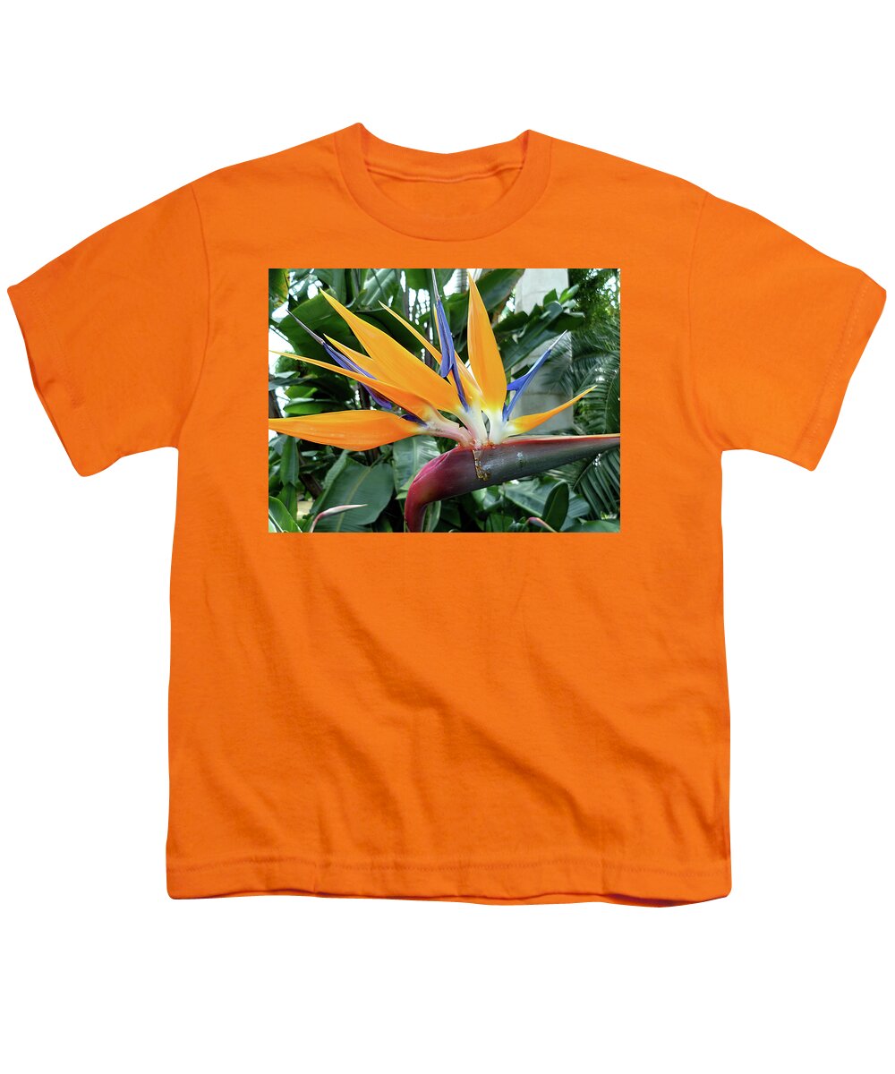 Exotic Bird Of Paradise By Marina Usmanskaya Youth T-Shirt featuring the photograph Exotic Bird Of Paradise by Marina Usmanskaya