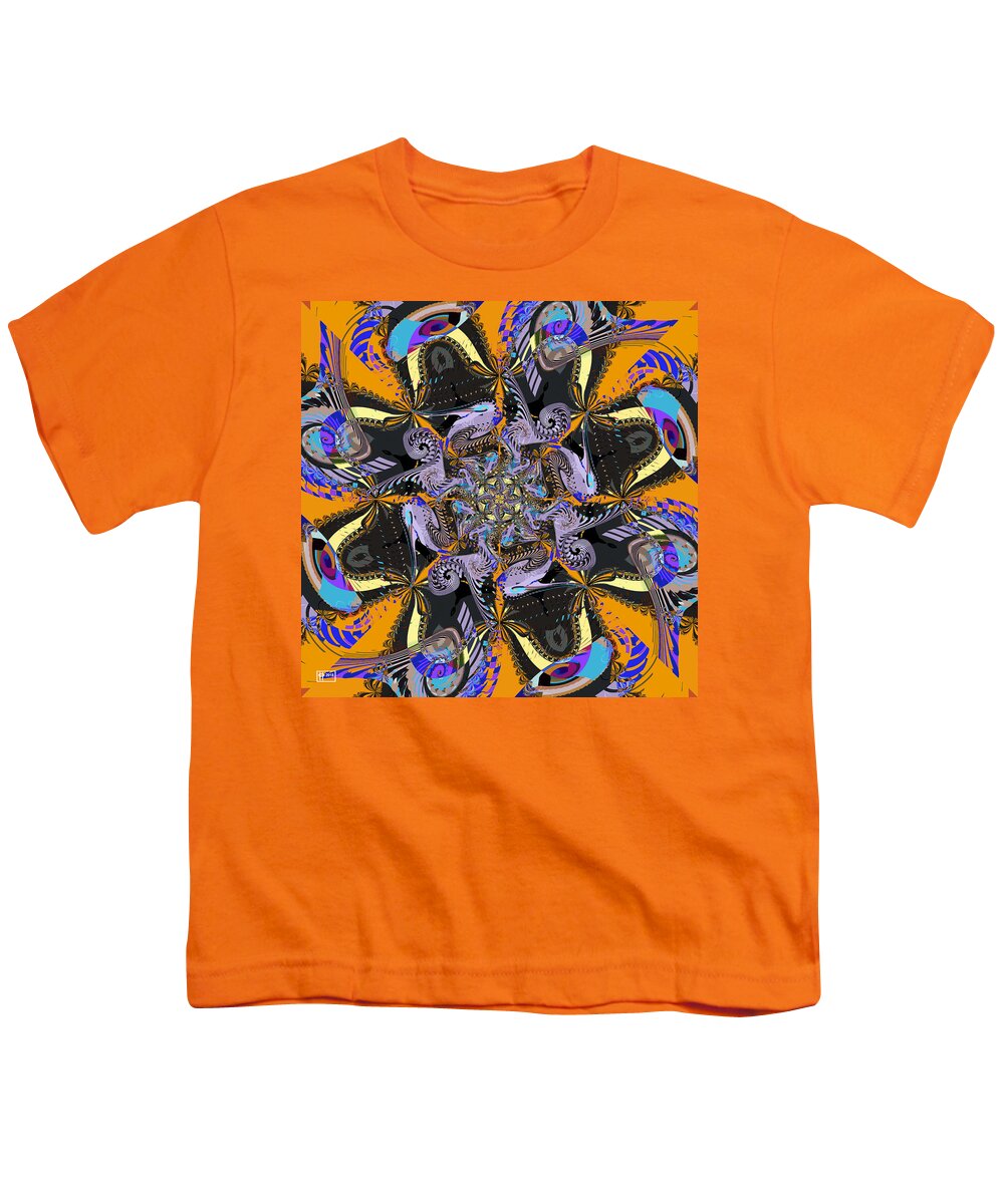 Abstract Youth T-Shirt featuring the digital art Fidget Fiddler by Jim Pavelle