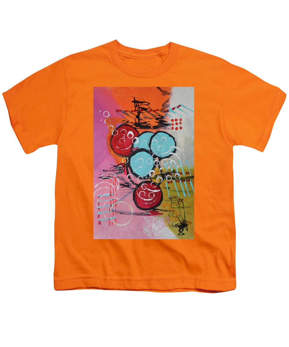 Orange Youth T-Shirt featuring the mixed media Friends by April Burton