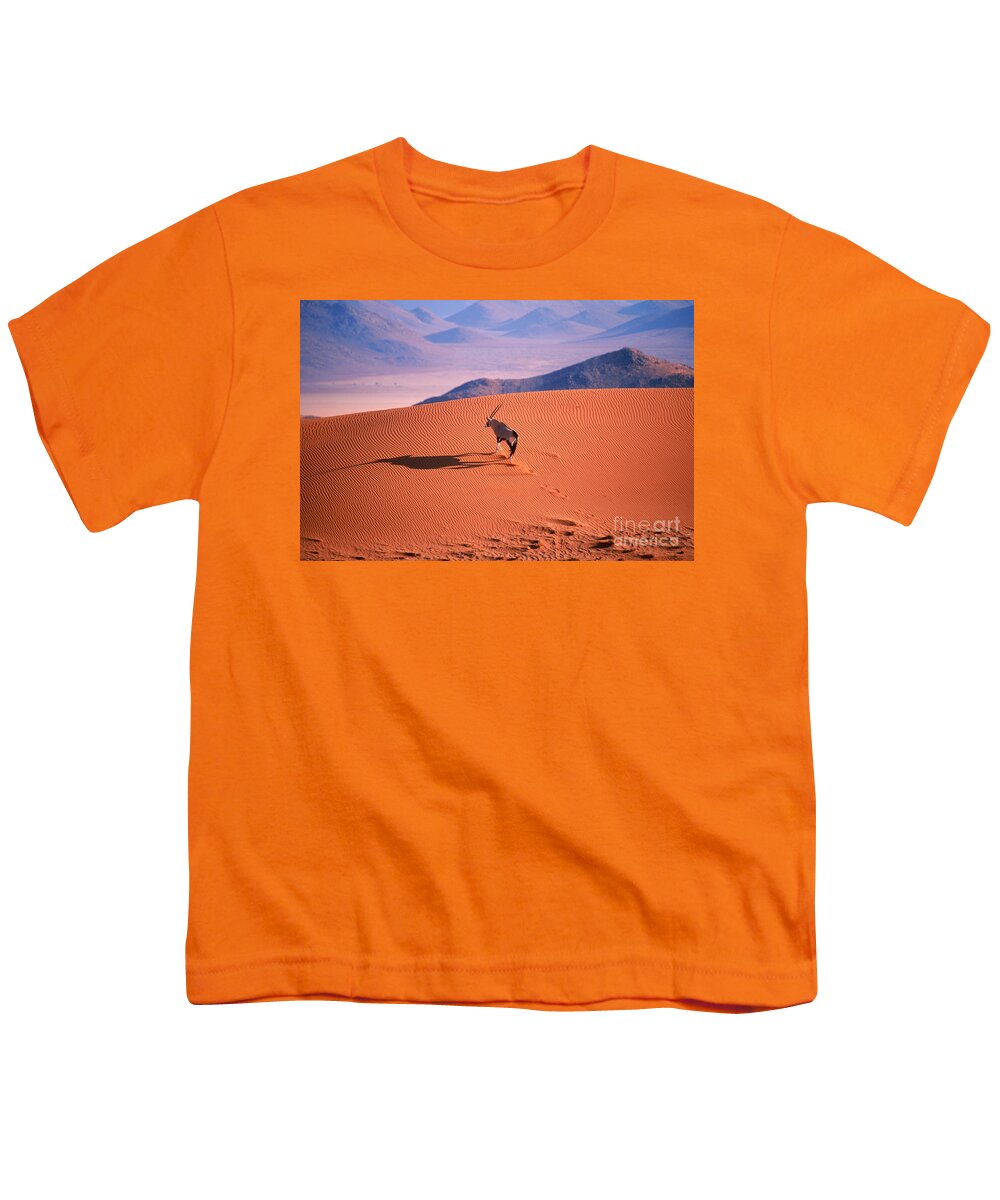 Gemsbok Youth T-Shirt featuring the photograph Gemsbok by Eric Hosking and Photo Researchers