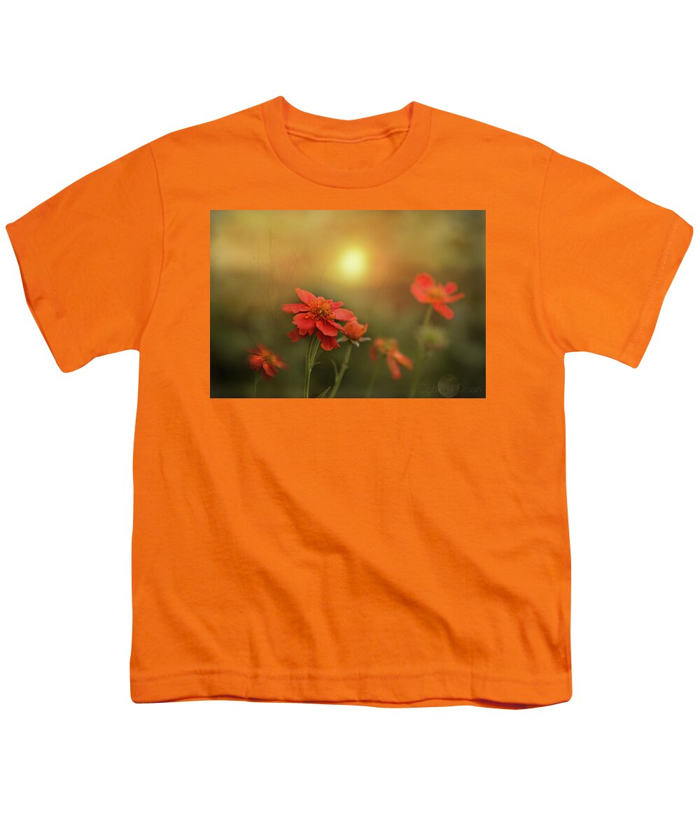  Youth T-Shirt featuring the photograph Geums sing morning by Cybele Moon