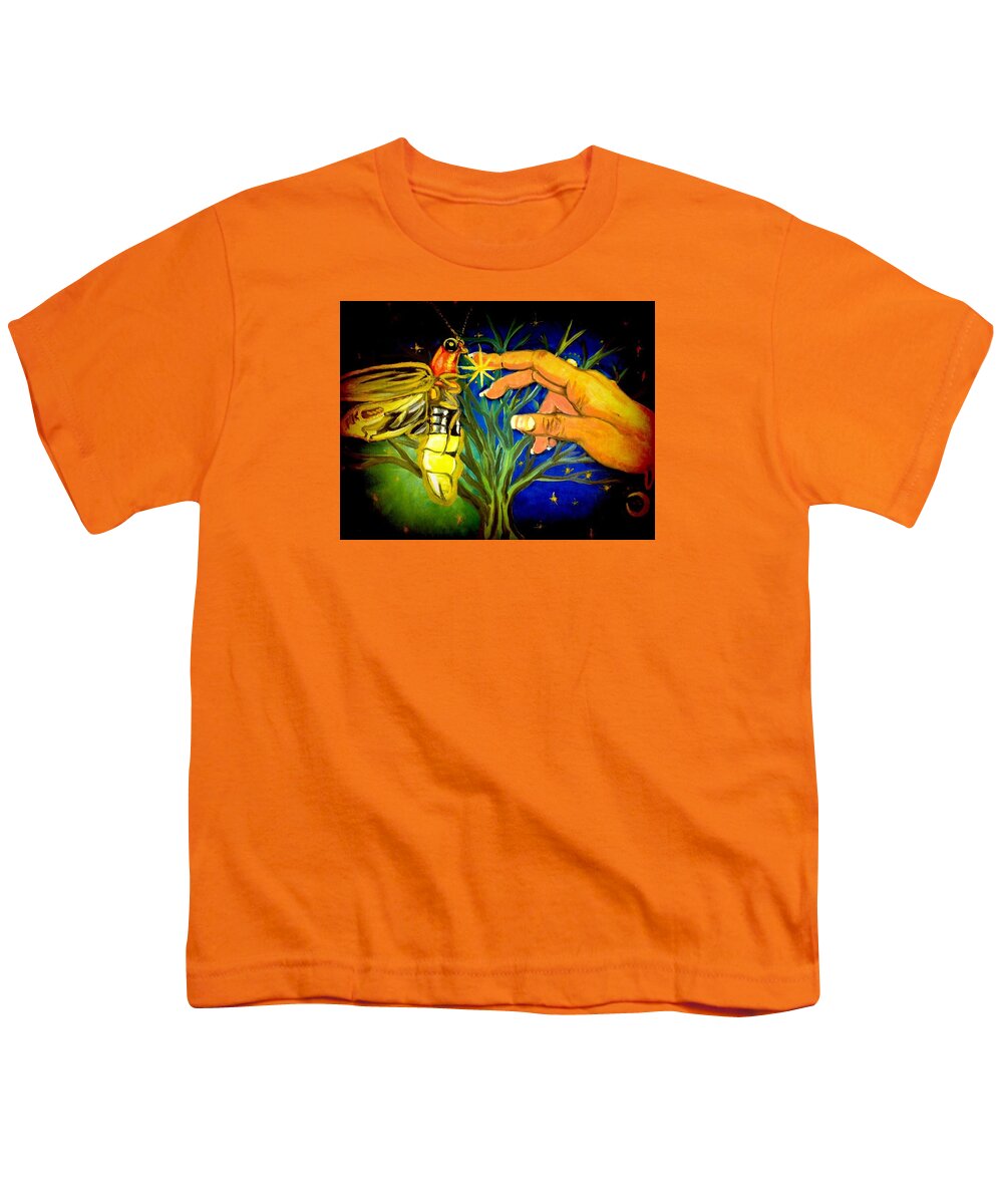 Firefly Youth T-Shirt featuring the painting Illumination by Alexandria Weaselwise Busen