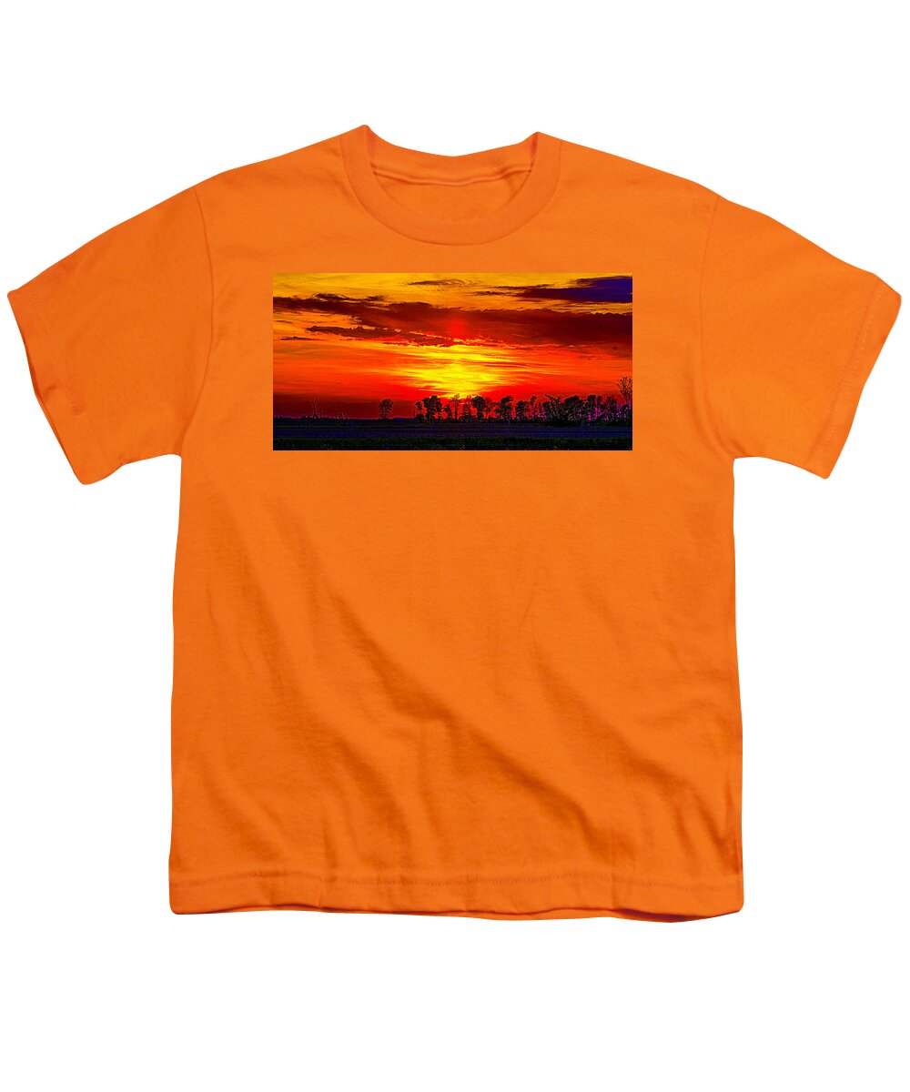 Missouri Youth T-Shirt featuring the photograph Interstate Sunset by Jeff Kurtz