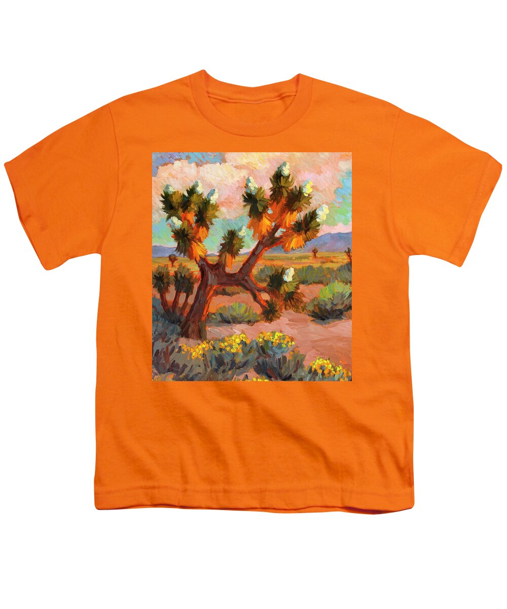 Joshua Tree Youth T-Shirt featuring the painting Joshua Tree by Diane McClary