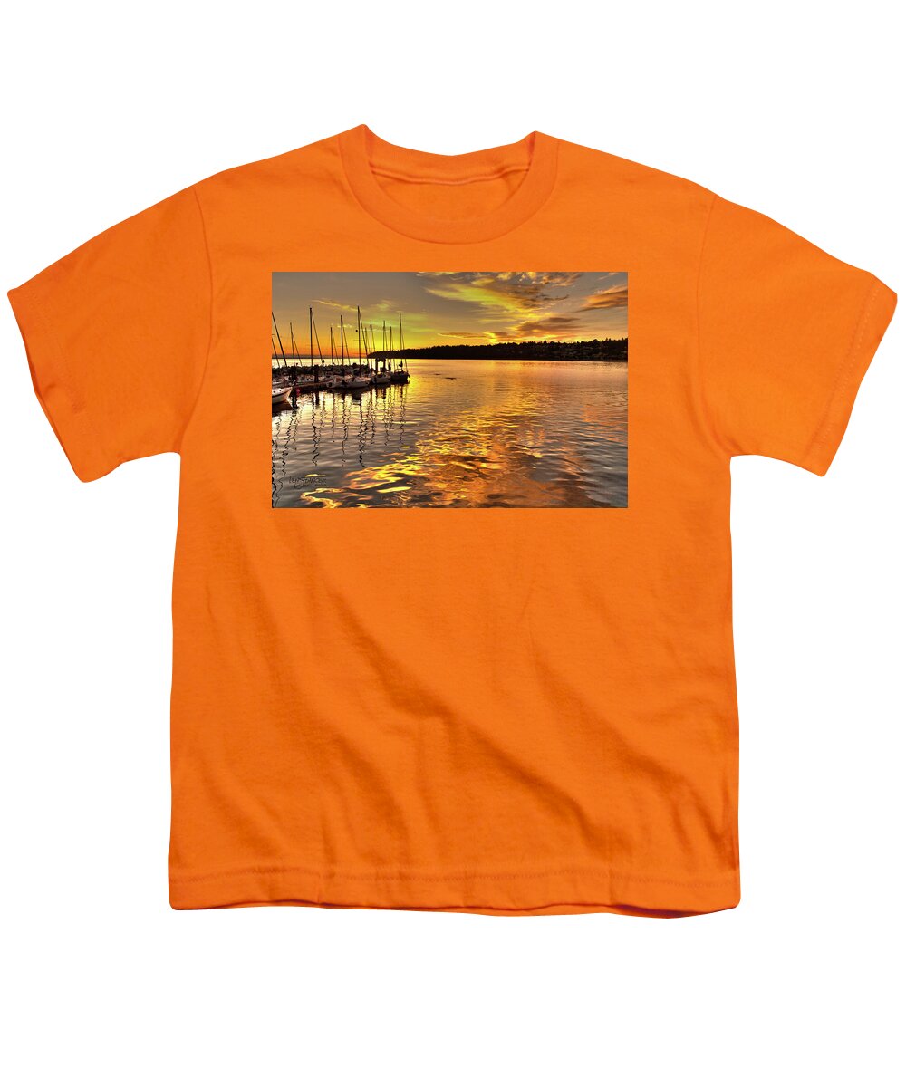 Sunset Youth T-Shirt featuring the photograph Mariner's Light by Joy Gerow