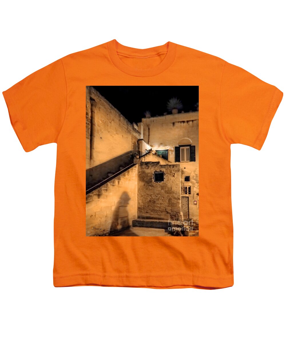 Matera Youth T-Shirt featuring the photograph Matera After Dark by Jennie Breeze