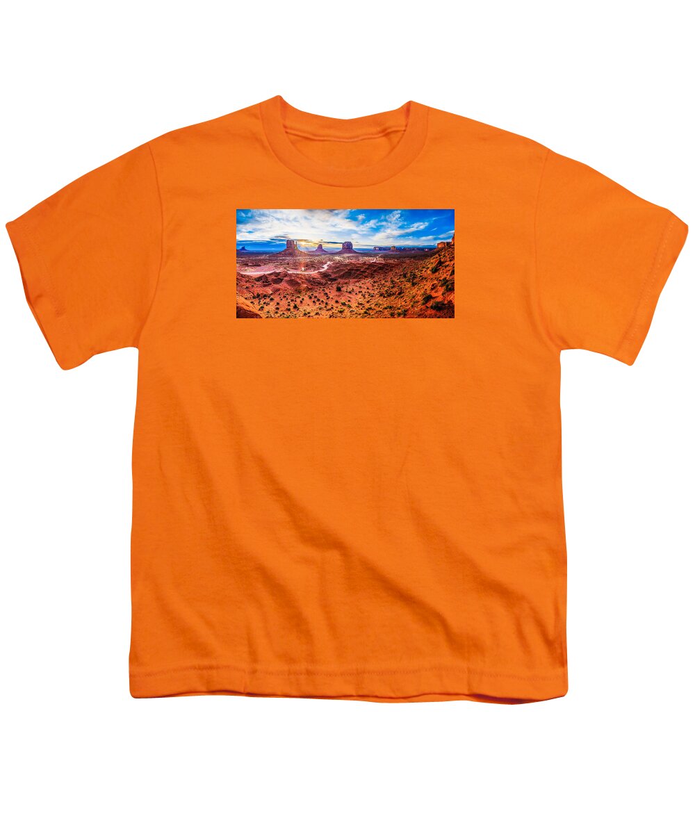 Oljato-monument Valley Youth T-Shirt featuring the photograph Oljato-Monument Valley by Britten Adams
