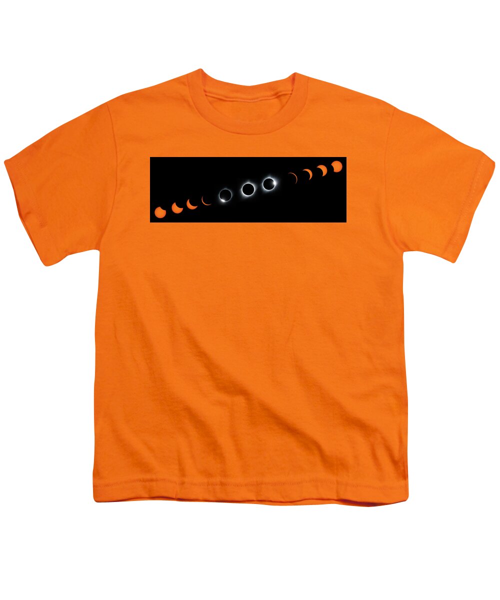 Eclipse Youth T-Shirt featuring the photograph Panorama of the Great American Eclipse by Tony Hake
