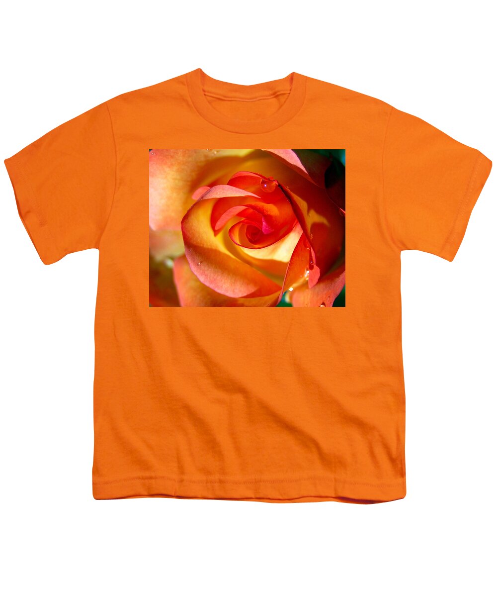Rose Youth T-Shirt featuring the photograph Peach Rose by Amy Fose