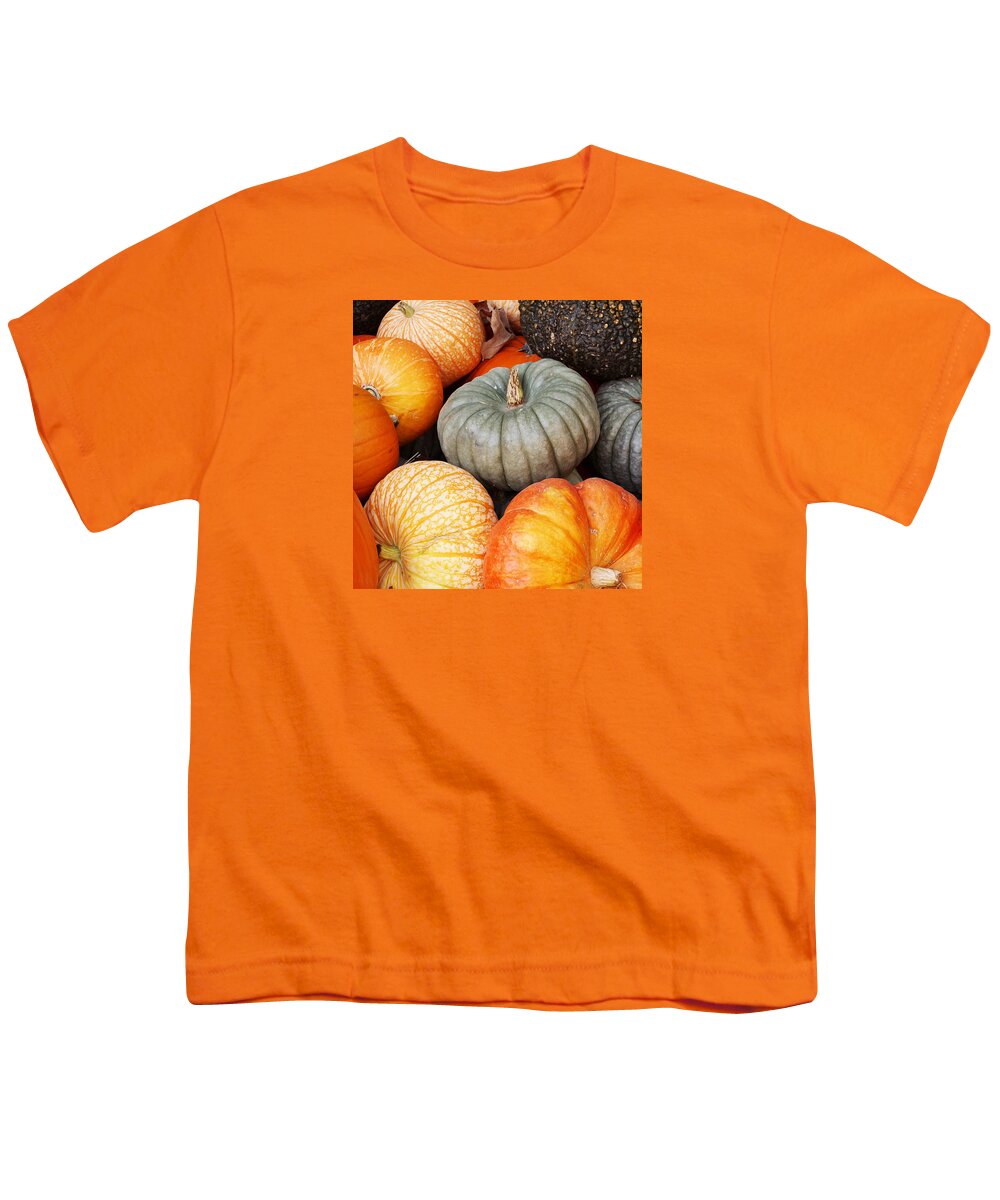 Pumpkins Youth T-Shirt featuring the photograph Pumpkin Pile by Art Block Collections