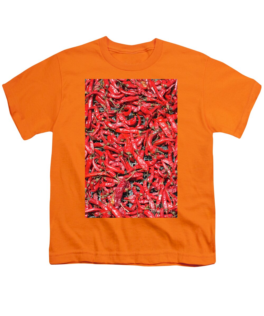 Chilli Youth T-Shirt featuring the photograph Red Chillies on sale by Andrew Michael