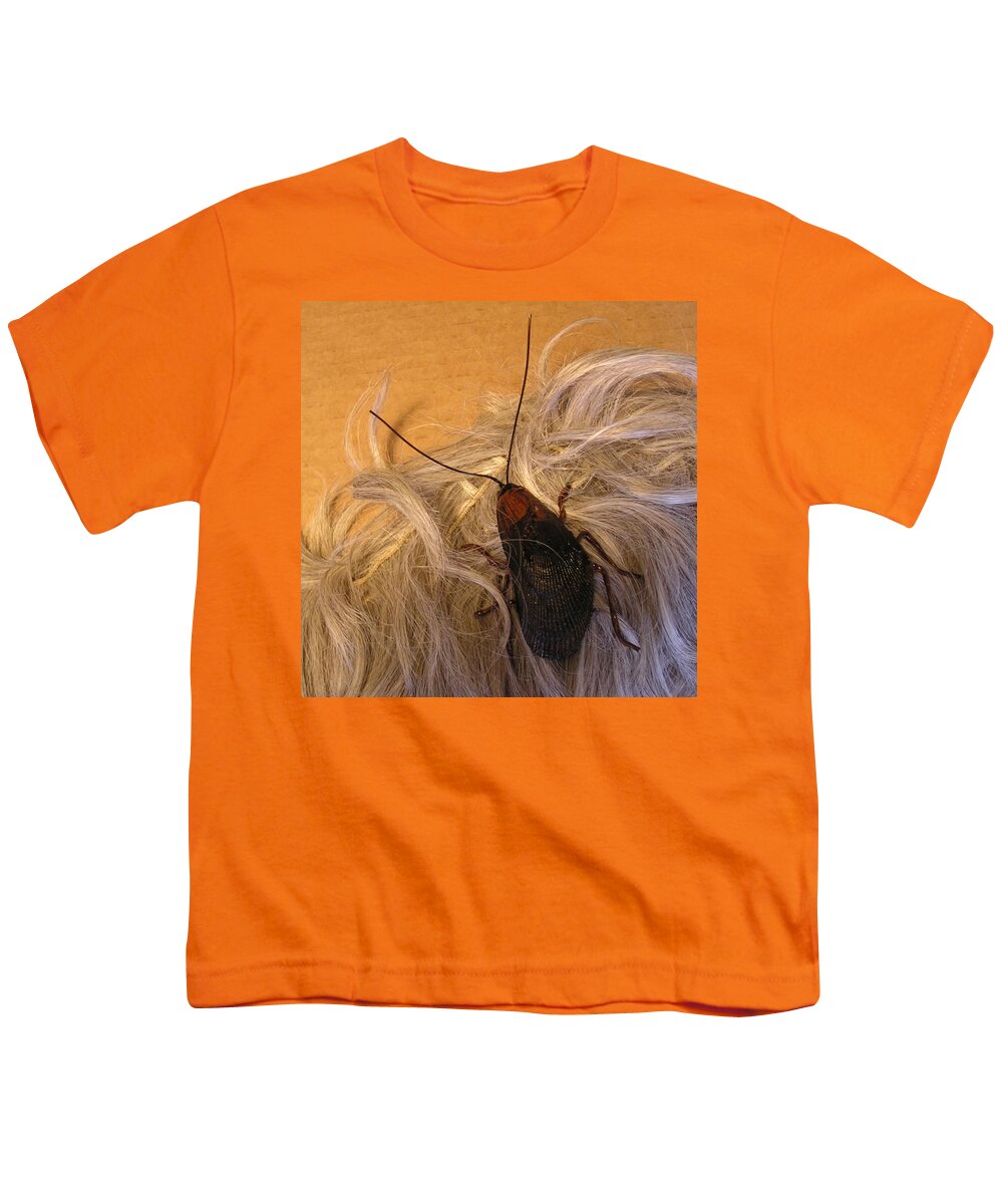Jewelry Youth T-Shirt featuring the sculpture Roach Hair Clip by Roger Swezey