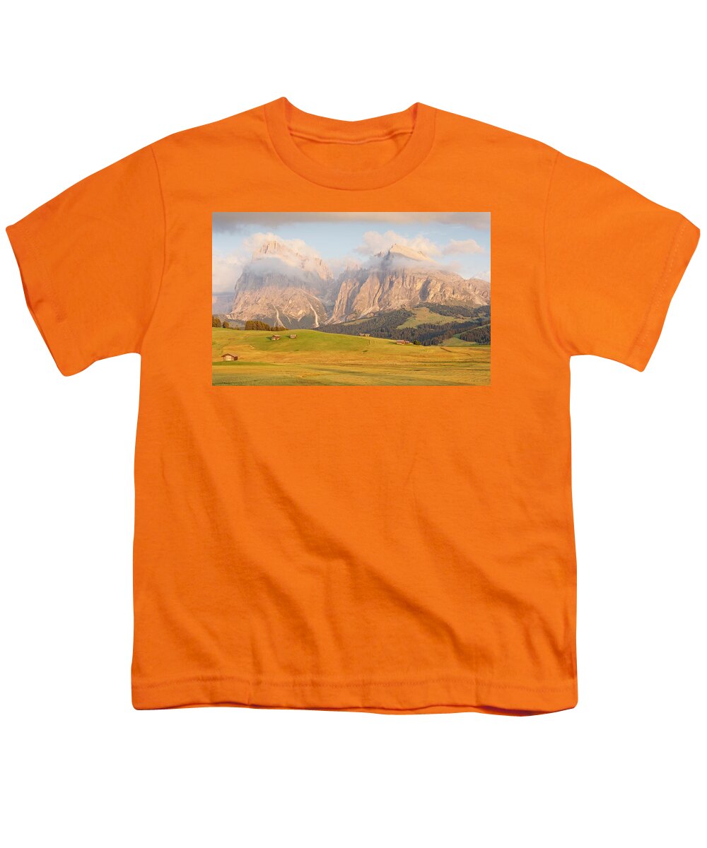 Alpe Di Siusi Youth T-Shirt featuring the photograph Seiser Alm by Stephen Taylor