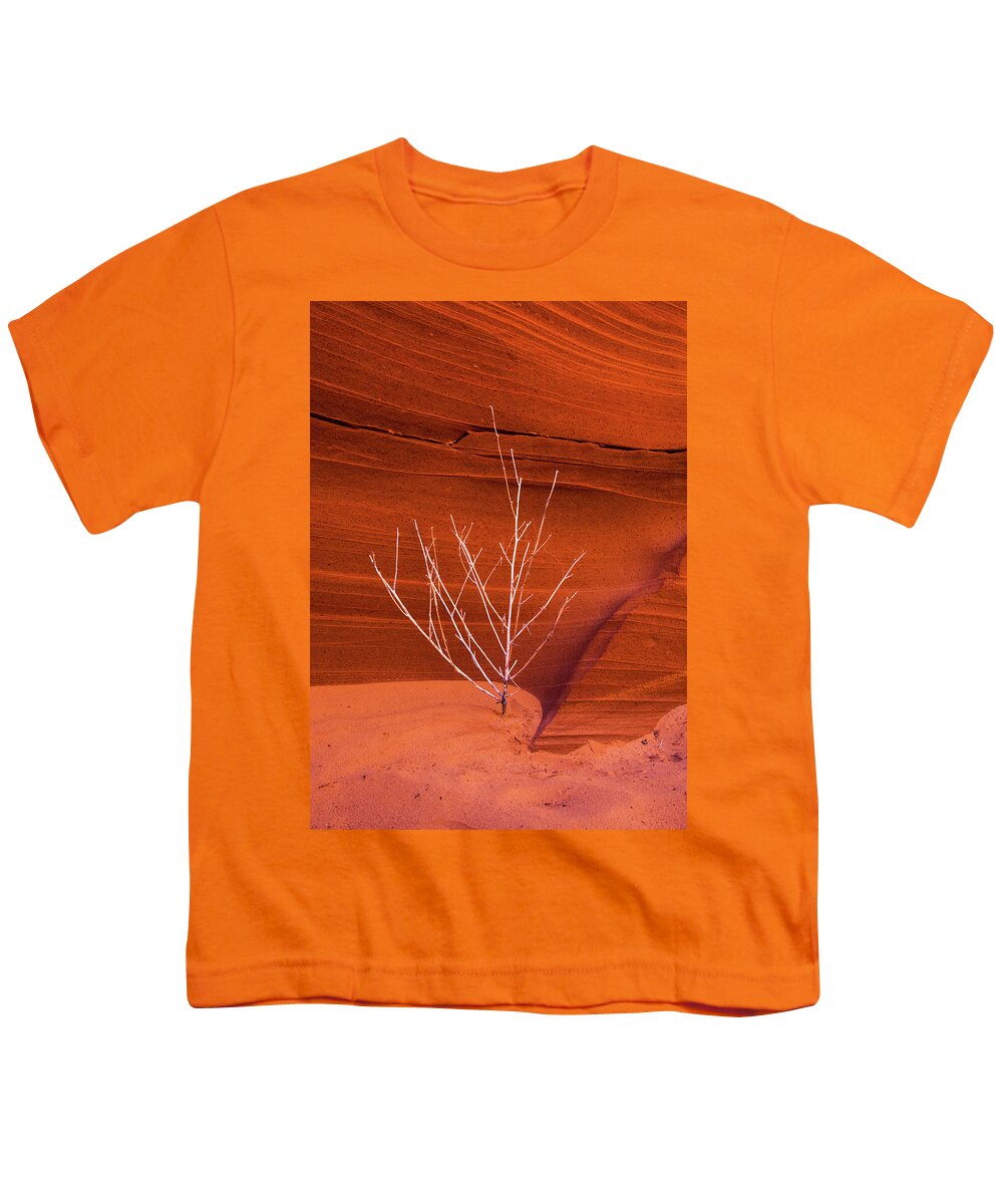 Slot Canyon Youth T-Shirt featuring the photograph Slot Canyon Sentinel by Lon Dittrick